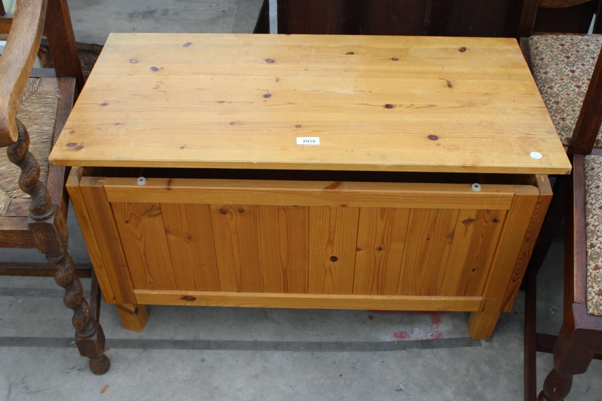 A PINE BLANKET CHEST 34" WIDE