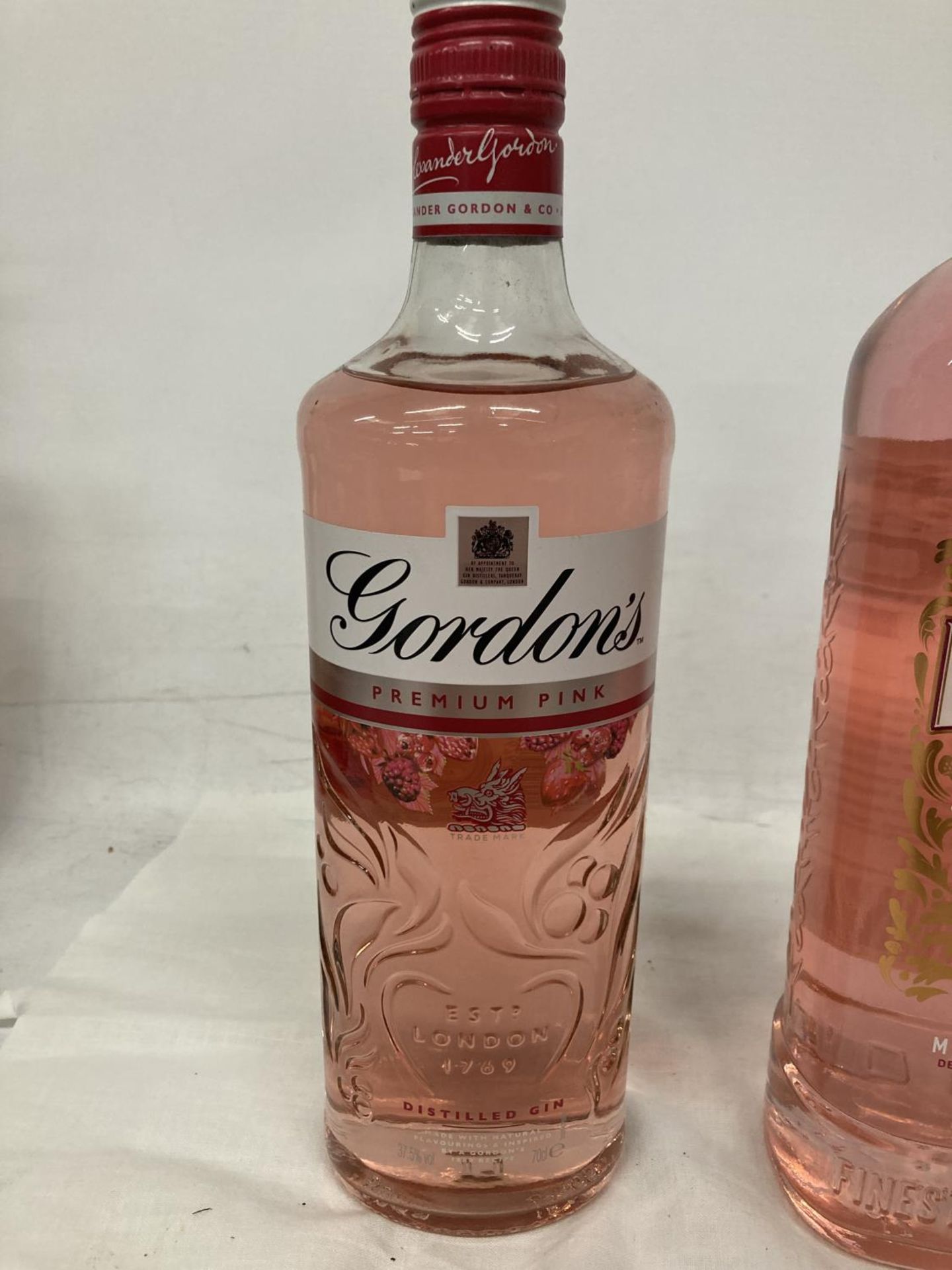 TWO BOTTLES OF PINK GIN TO INCLUDE A 70CL GORDONS AND A 1L LARIOS - Image 2 of 5
