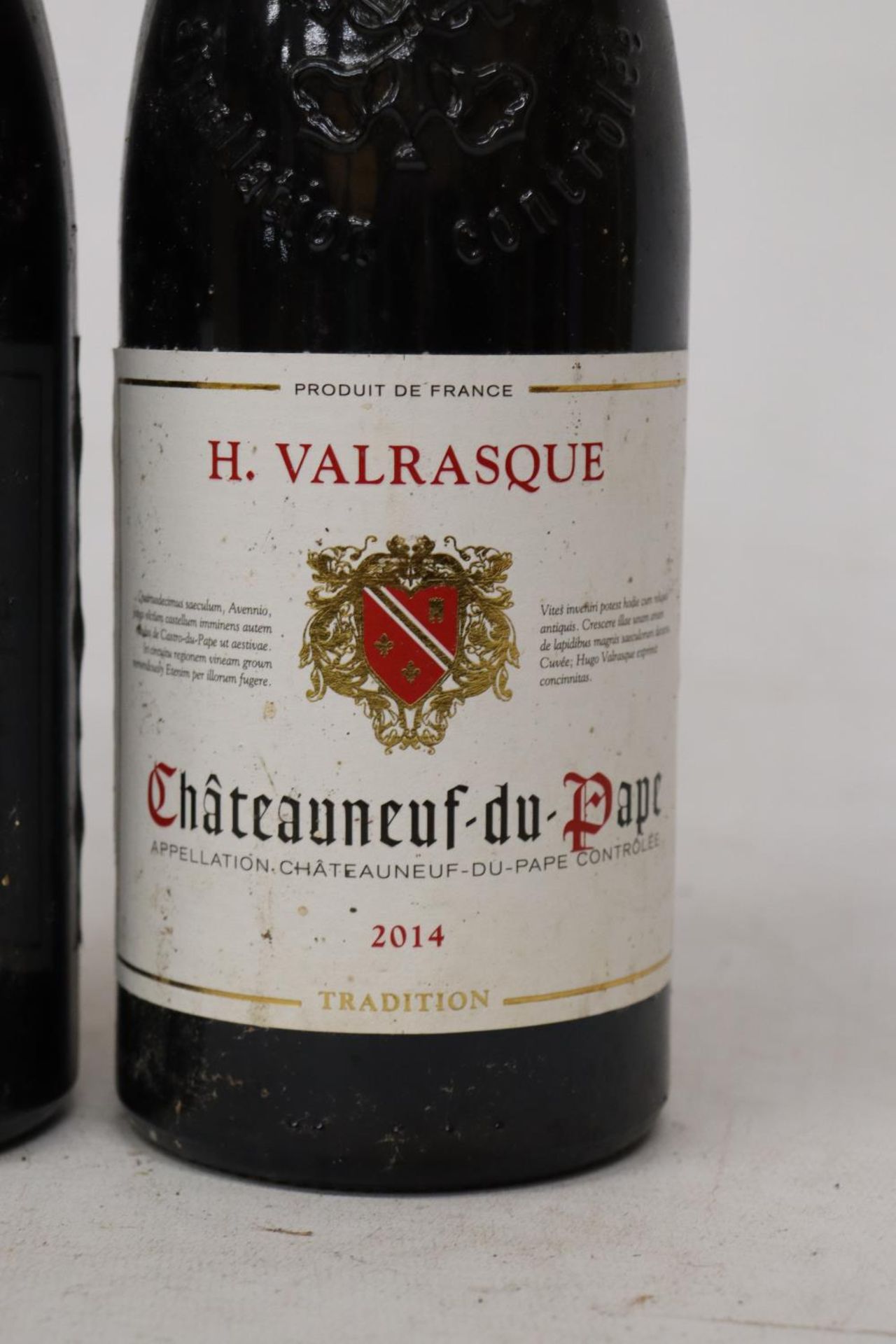 TWO BOTTLES OF H. VALRASQUE CHATEAUNEUF-DU-PAPE 2014 RED WINE - Image 4 of 4