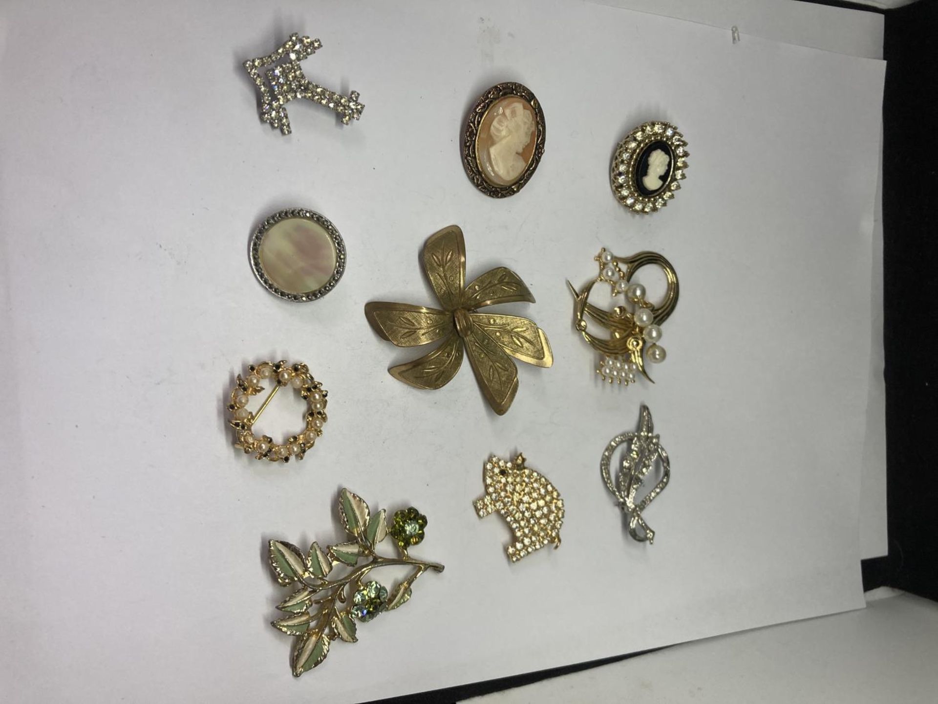 TEN VARIOUS BROOCHES