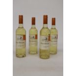 FOUR BOTTLES OF SEASHORE ISLA NEGRA SAUVIGNON BLANC 2017 CHILEAN WHITE WINE