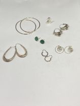 SEVEN PAIRS OF SILVER EARRINGS