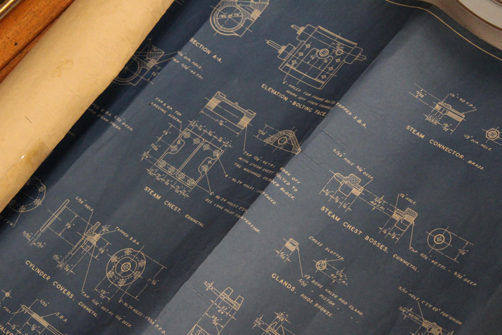 A STEAM LOCOMOTIVE BLUE PRINT/SCHEMATIC - Bild 4 aus 4