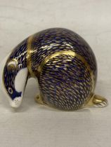 A ROYAL CROWN DERBY BADGER (FIRST)