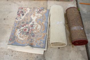 THREE VARIOUS SMALL RUGS