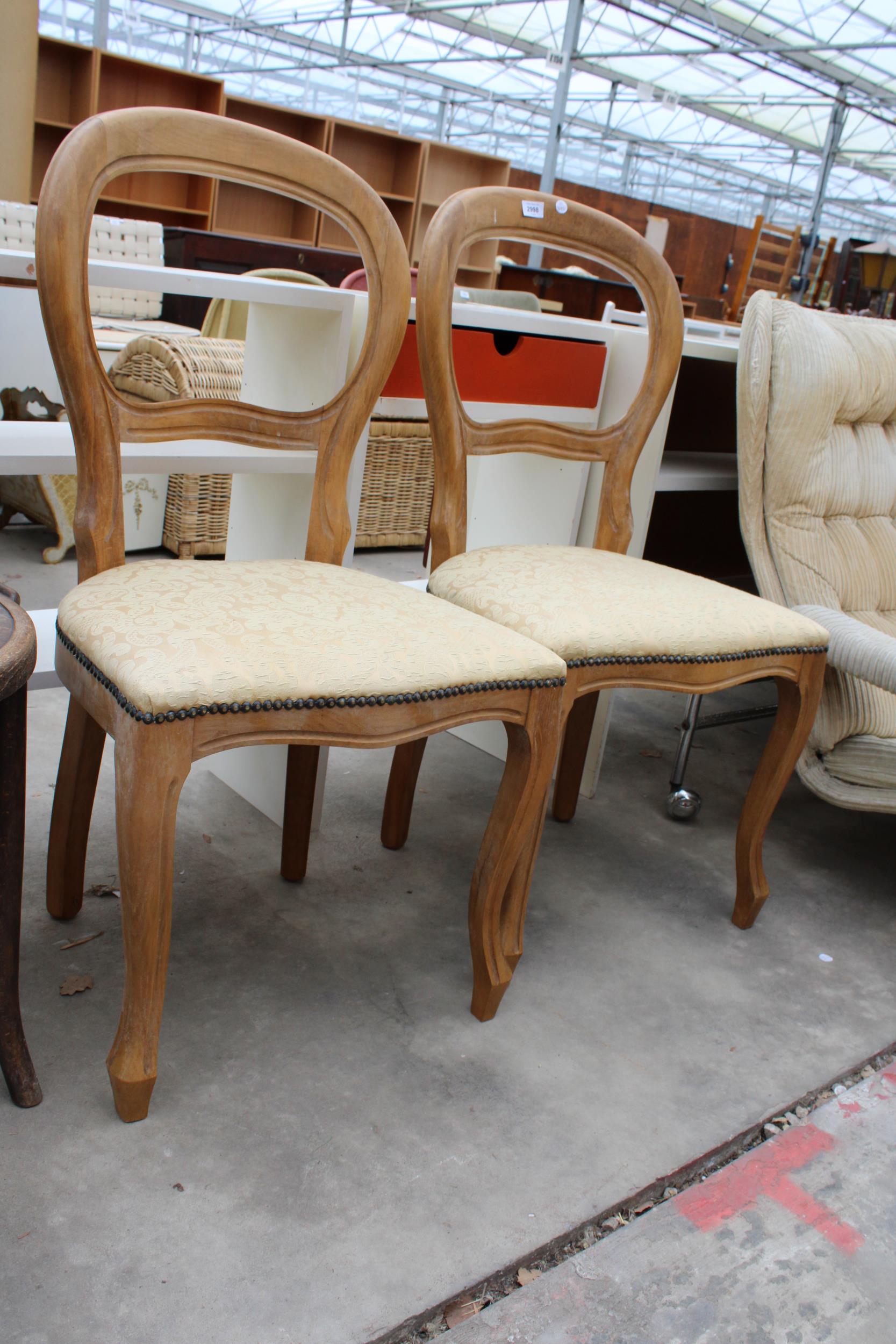 A PAIR OF MUNDAS AND KOHN BENTWOOD CHAIRS AND A PAIR OF VICTORIAN STYLE CHAIRS - Image 2 of 5
