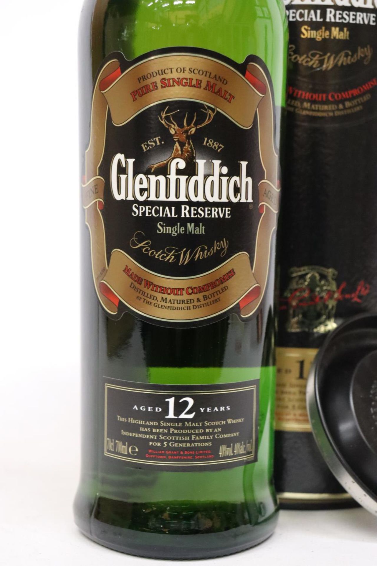 A BOTTLE OF GLENFIDDICH SPECIAL RESERVE 12 YEAR OLD MALT WHISKY, BOXED - Image 2 of 4
