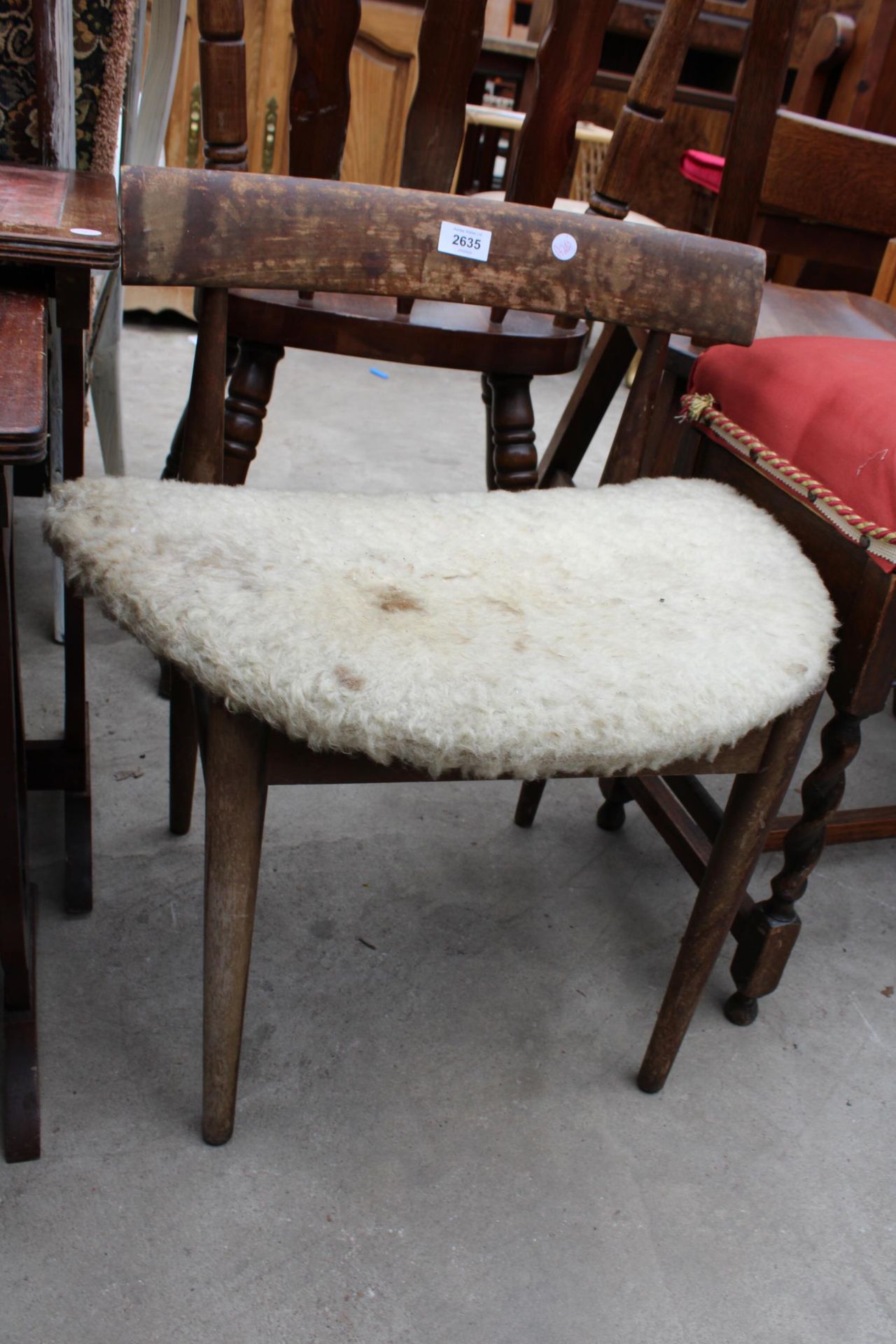 A RETRO TEAK G & T CHILDS CHAIR AND NEST OF THREE TBALES - Image 2 of 2