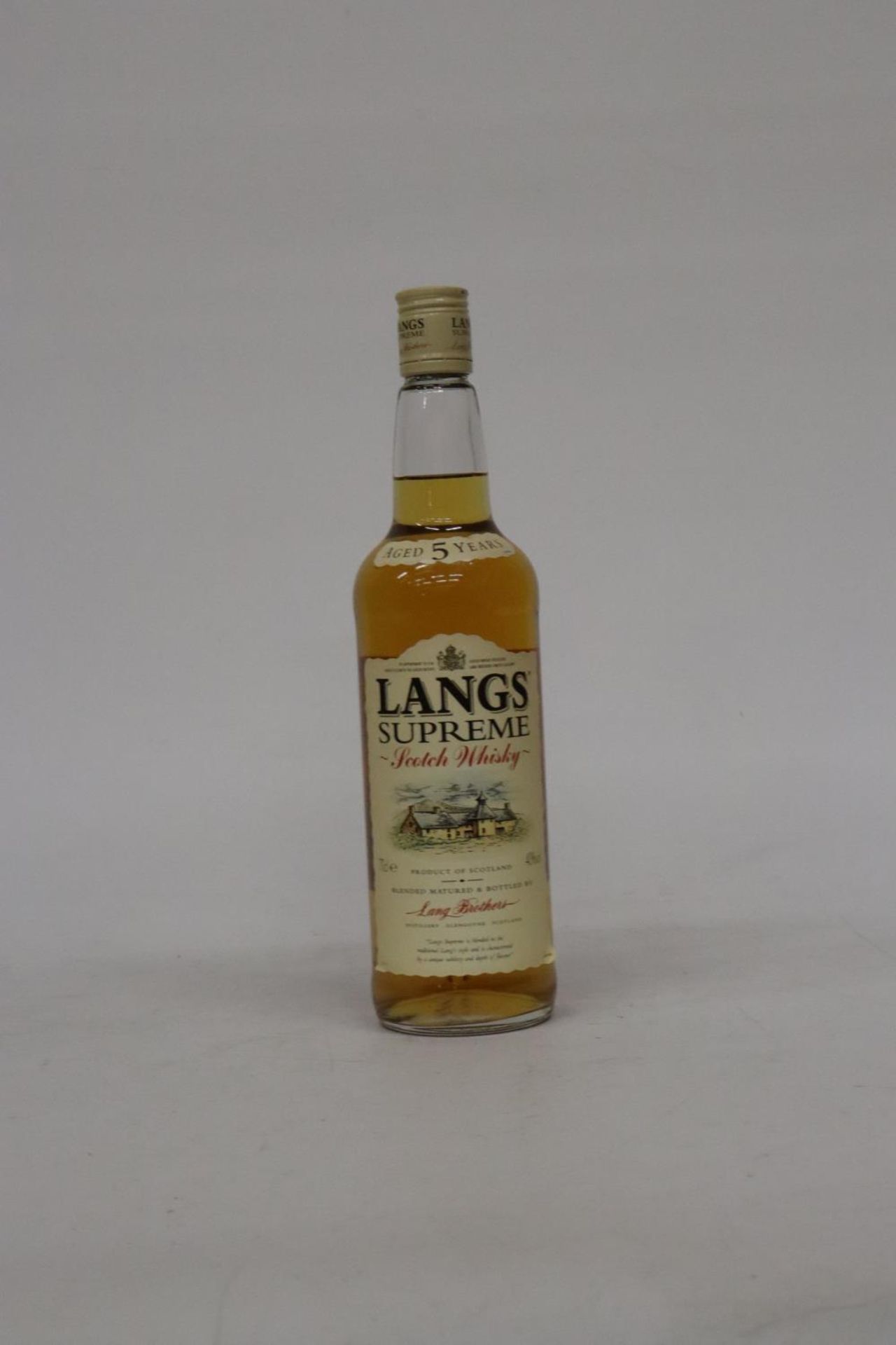 A 70CL BOTTLE OF LANGS SUPREME SCOTCH WHISKY