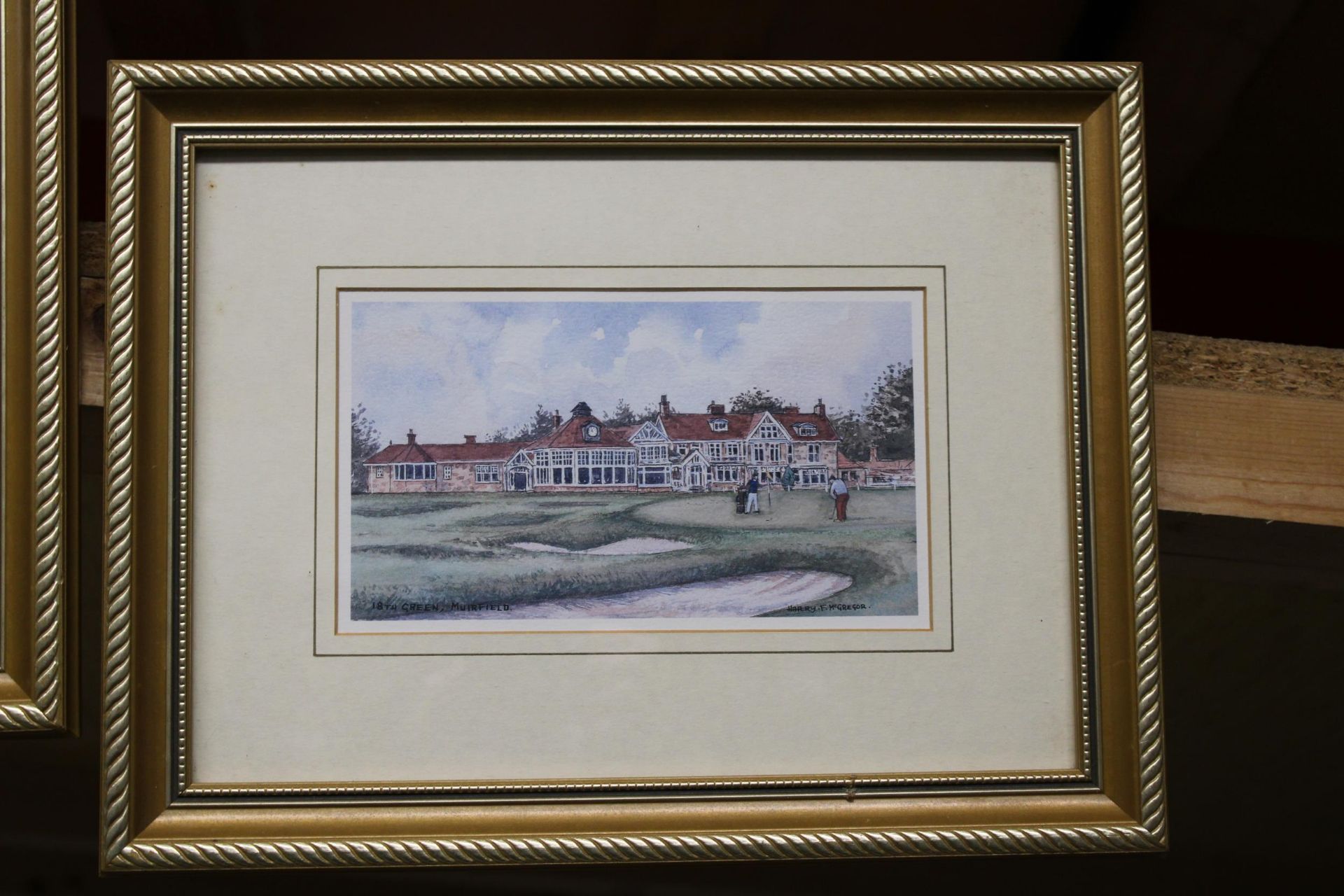 THREE FRAMED PRINTS OF GOLF COURSES TO INCLUDE, GLENEAGLES, ROYAL TROON AND MUIRFIELD - Image 2 of 6