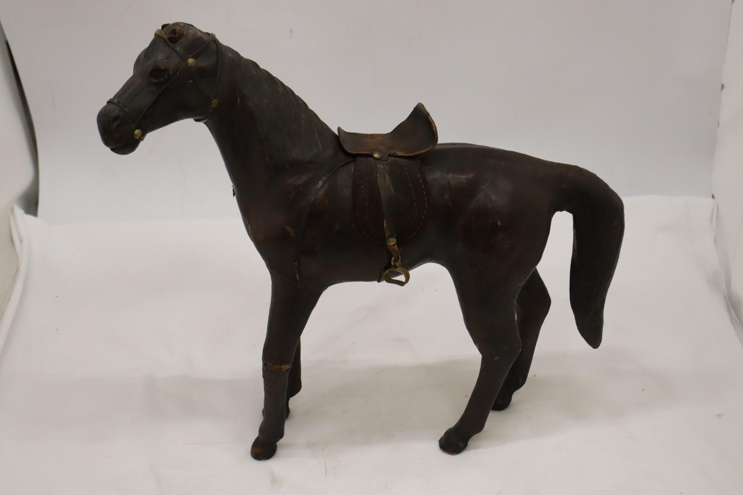 A VINTAGE LEATHER HORSE A/F