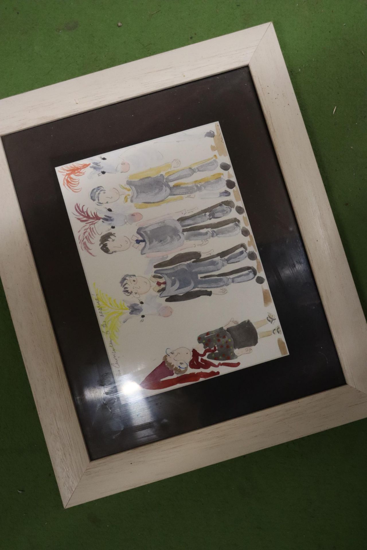 A FRAMED WATERCOLOUR "KNIGHTS OF THE CURRICULUM TO THE RESCUE"