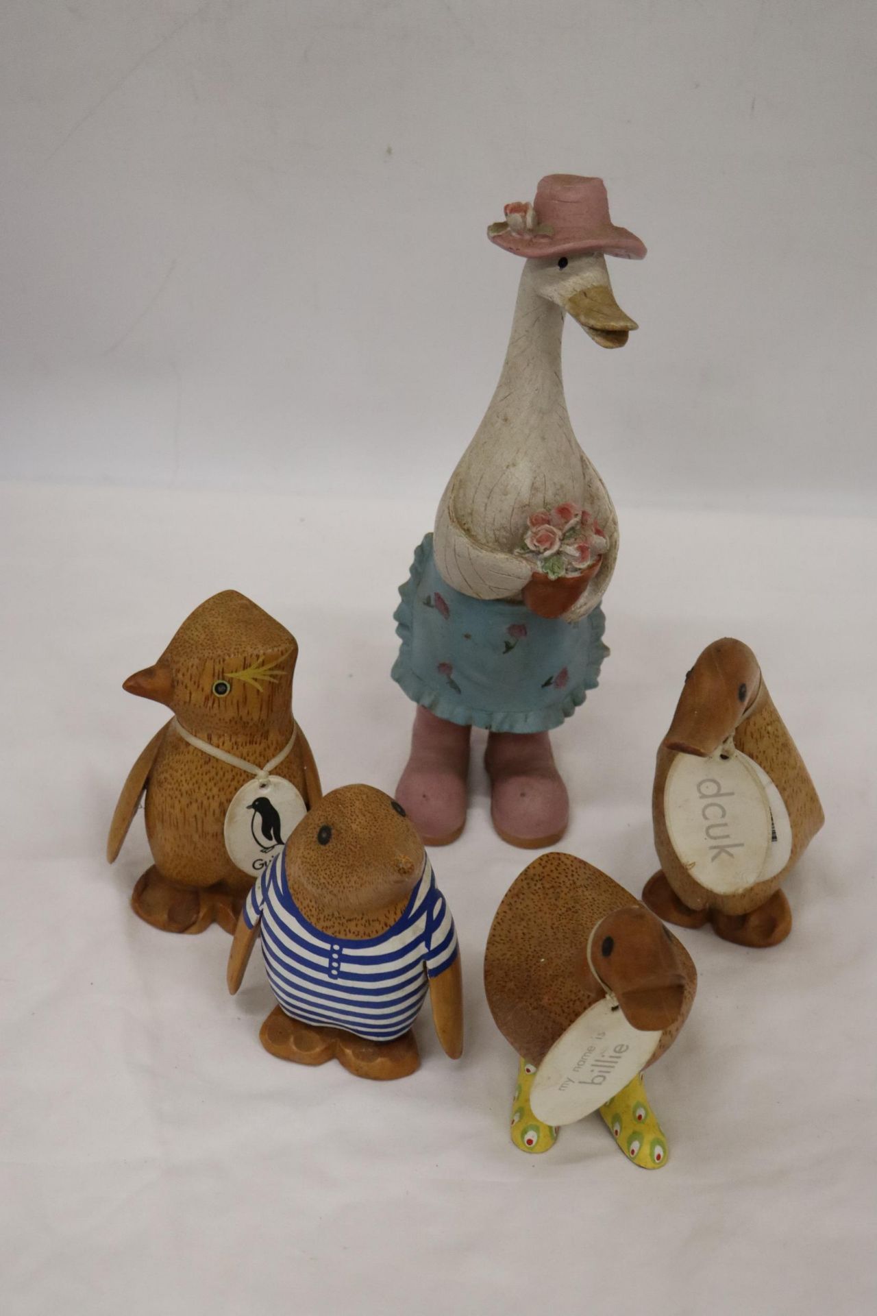 FIVE WOODEN DCUK'S TO INCLUDE GUINS PENGUIN, BILLIE, NAOMI, ETC., - Image 2 of 10