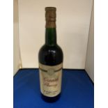 A VINTAGE BOTTLE OF THE VERY FINEST OF OLOROSO PRODUCT OF SPAIN CREAM SHERRY WITH W.H.& J JOULE,