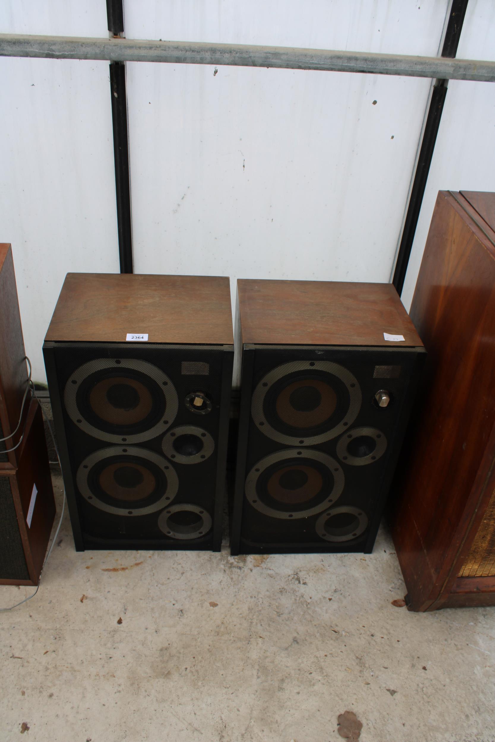 A PAIR OF WOODEN CASED WHARFEDALE E.THIRTY SPEAKERS