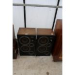 A PAIR OF WOODEN CASED WHARFEDALE E.THIRTY SPEAKERS