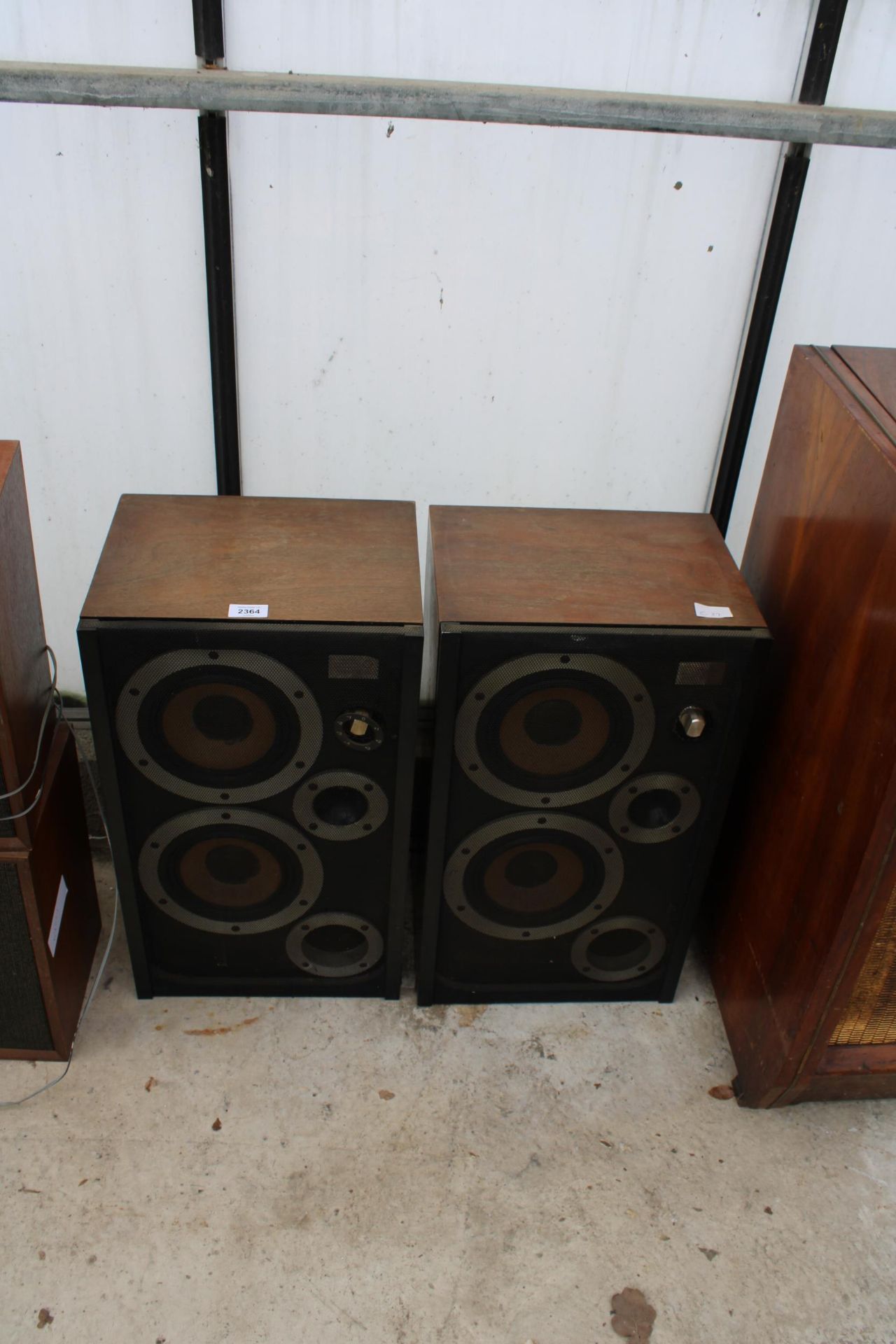 A PAIR OF WOODEN CASED WHARFEDALE E.THIRTY SPEAKERS