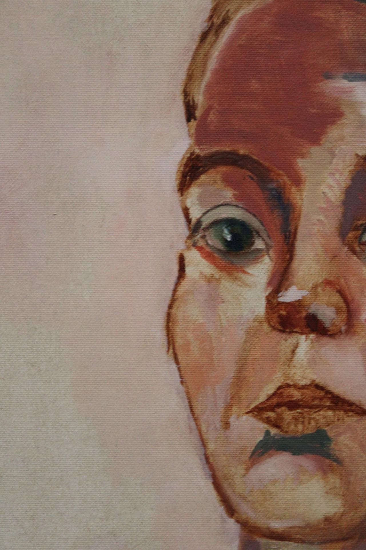 AN ACRYLIC PAINTING OF A WOMAN, SIGNED J BROADHURST (ALDERLEY EDGE PAINTER), 56CM X 66CM - Image 2 of 5
