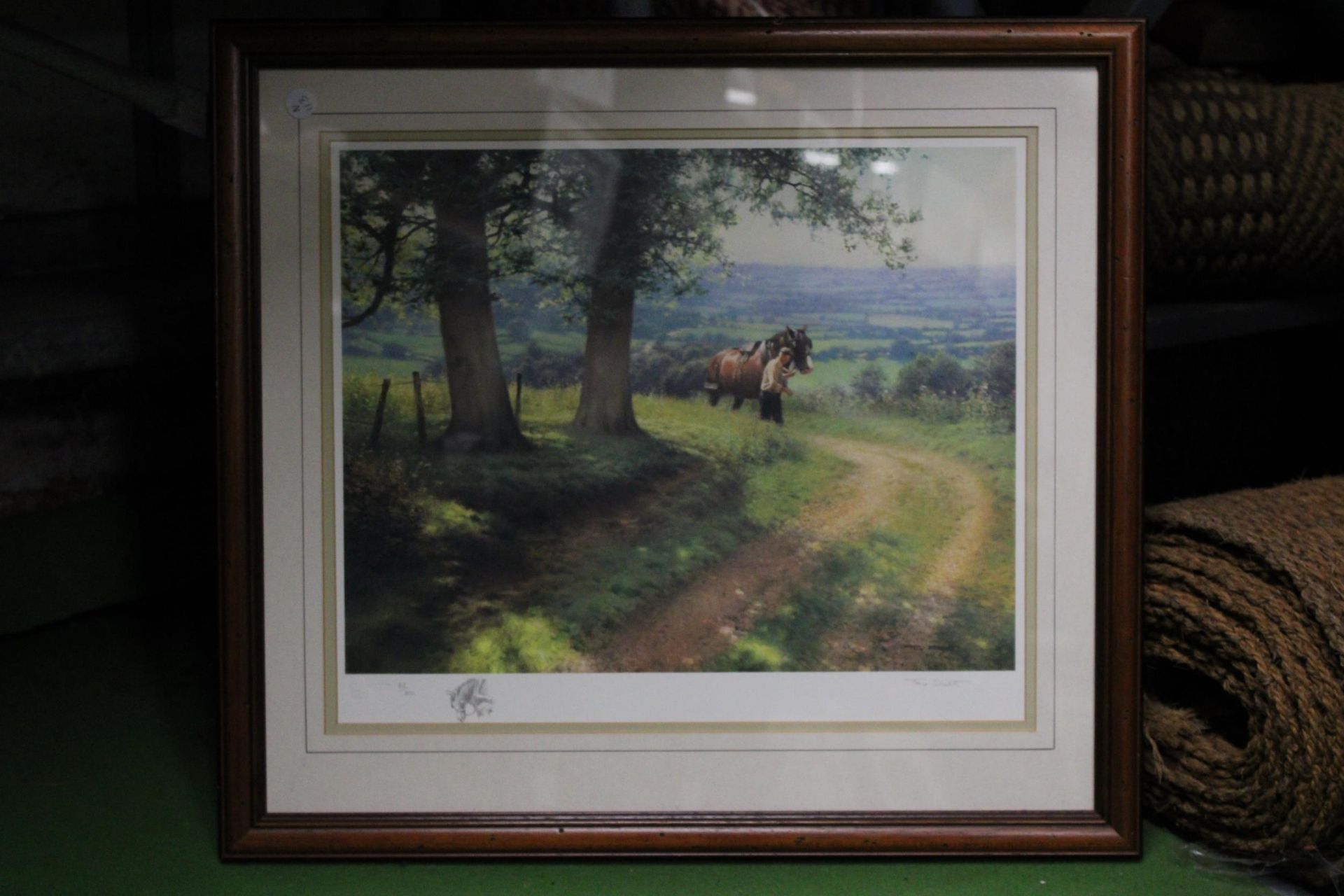 TWO LIMITED EDITION FRAMED PRINTS OF HEAVY HORSES AT WORK, SIGNED TONY SHEATH - Image 4 of 6