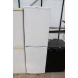 A TALL WHITE HOTPOINT UPRIGHT FRIDGE FREEZER