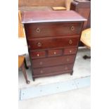 A STAG MINSTREL CHEST OF THREE SHORT AND FOUR LONG DRAWERS, 32" WIDE