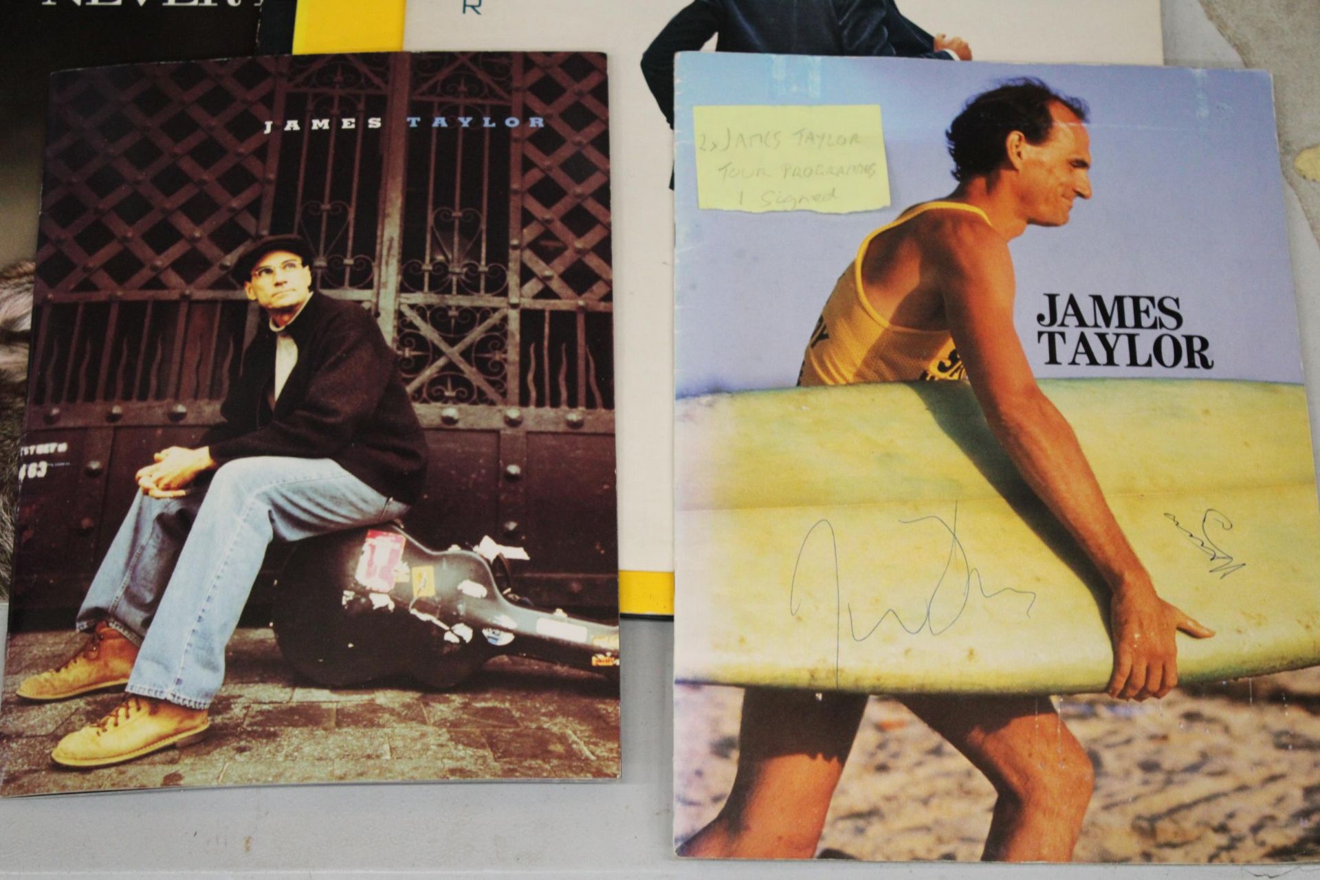 SEVEN JAMES TAYLOR LP RECORD PLUS TWO JAMES TAYLOR PROGRAMMES, ONE SIGNED - Image 2 of 5