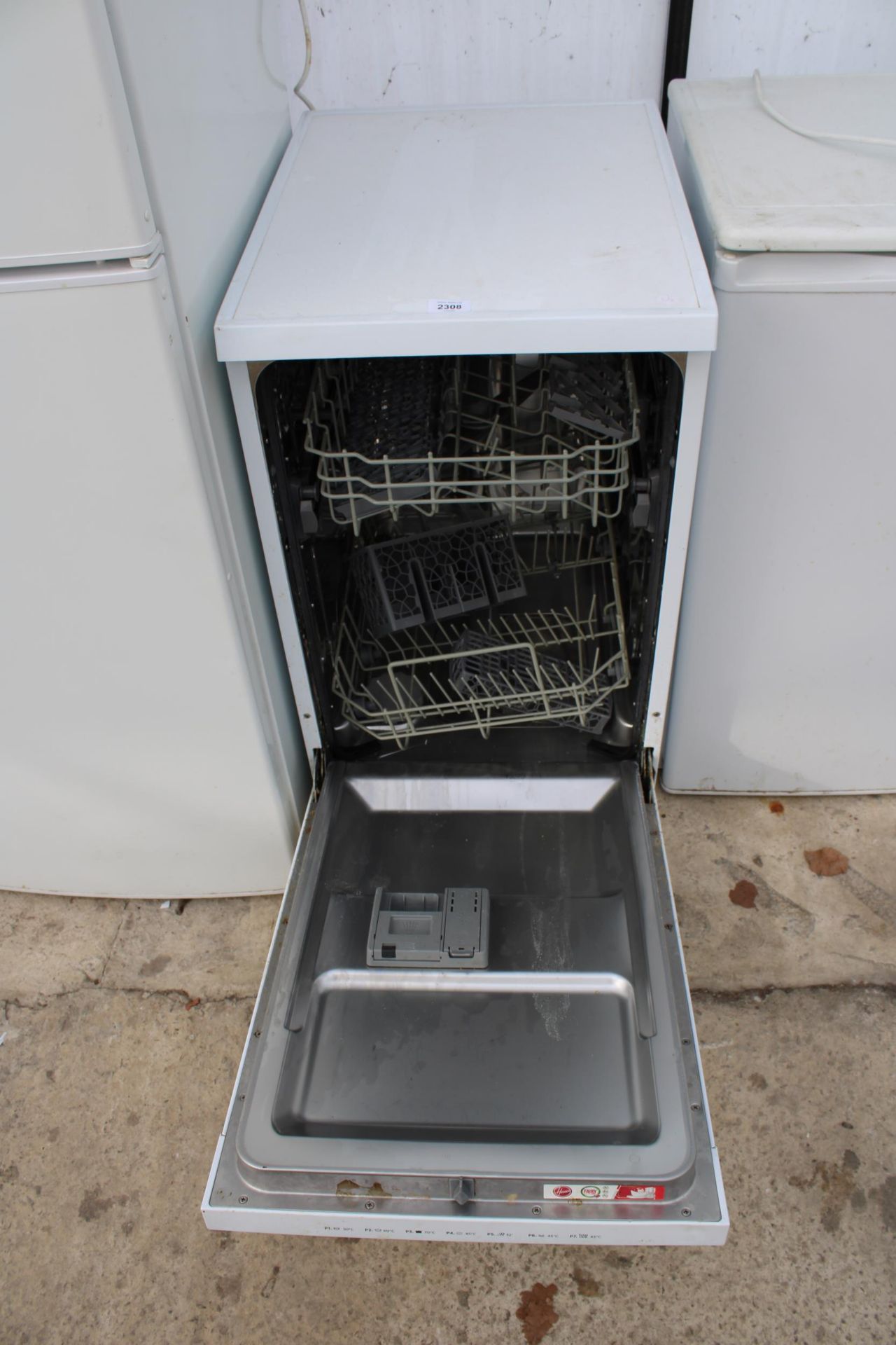 A WHITE HOOVER SLIM LINE DISH WASHER - Image 2 of 2