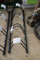 A FOUR SECTION METAL BIKE RACK