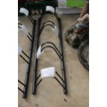 A FOUR SECTION METAL BIKE RACK