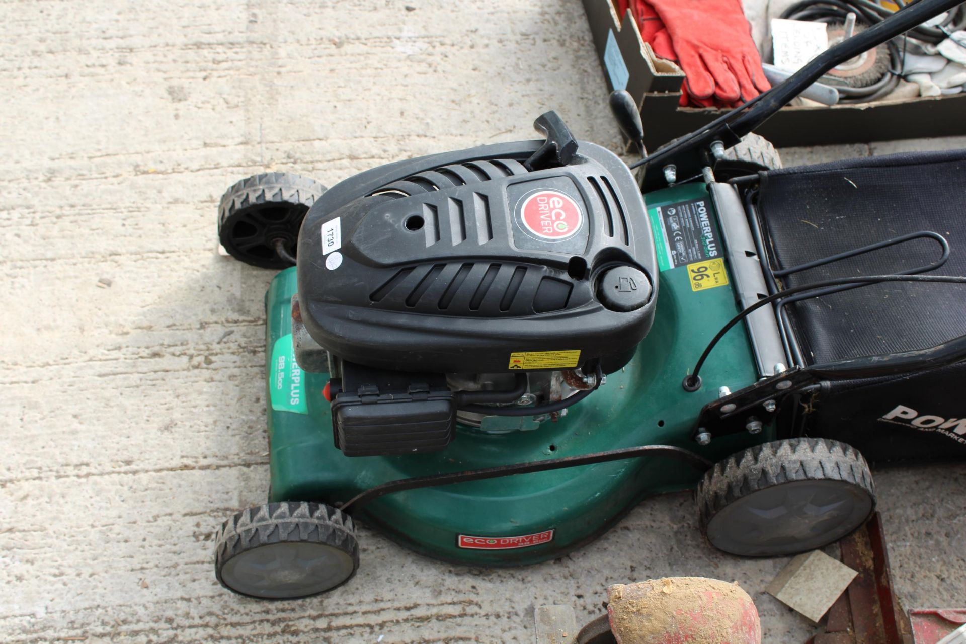 A POWERPLUS ECODRIVER PETROL LAWNMOWER WITH GRASS BOX - Image 3 of 3