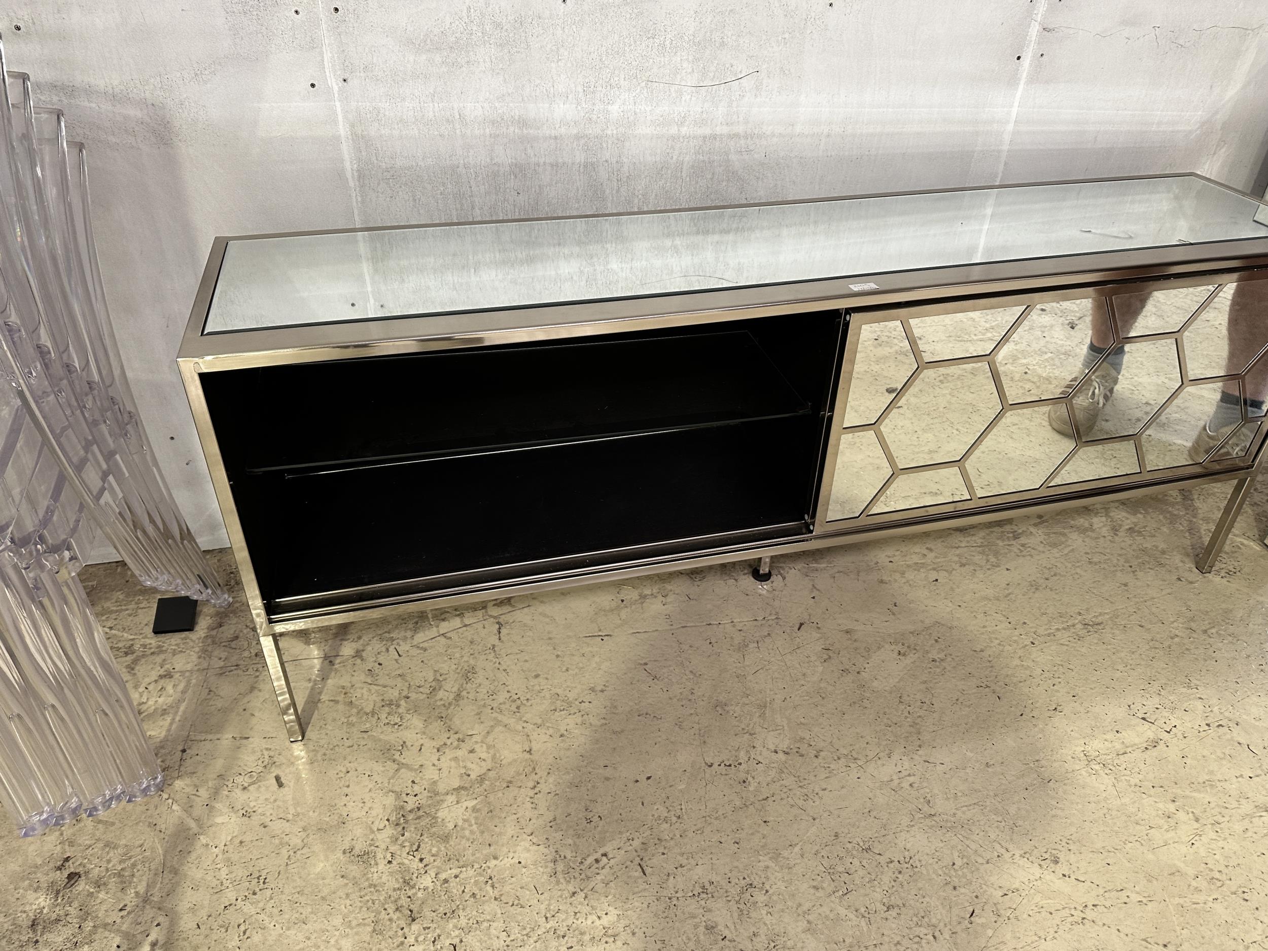 A MIRRORED SIDEBOARD WITH TWO SLIDING DOORS (FROM A DEVELOPER'S SHOW HOME - BELIEVED UNUSED) - Image 5 of 5