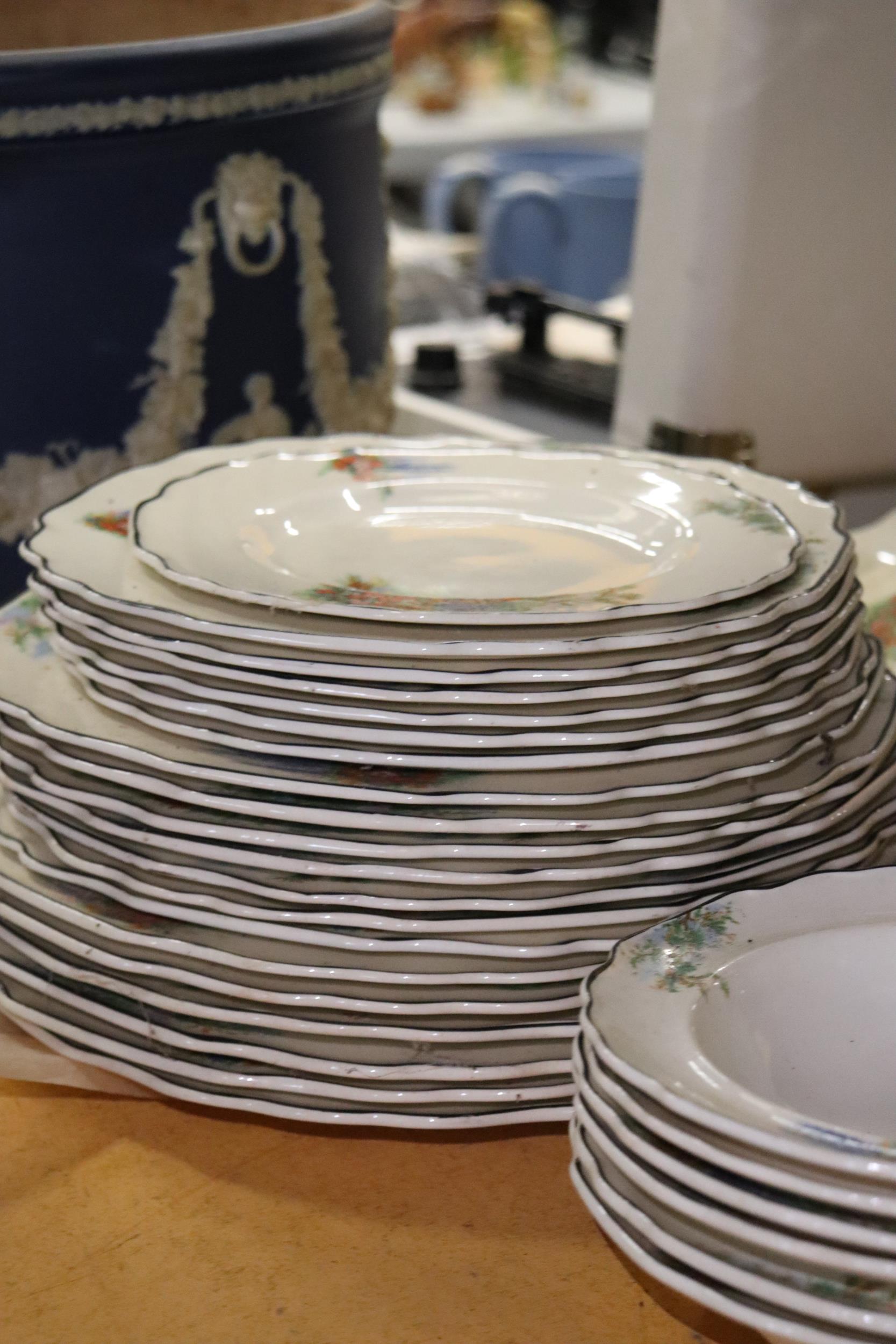 A MYOTT STAFFORDSHIRE DINNER SERVICE TO INCLUDE TUREENS, BOWLS, SAUCE BOAT, PLATES, ETC., - Image 8 of 10