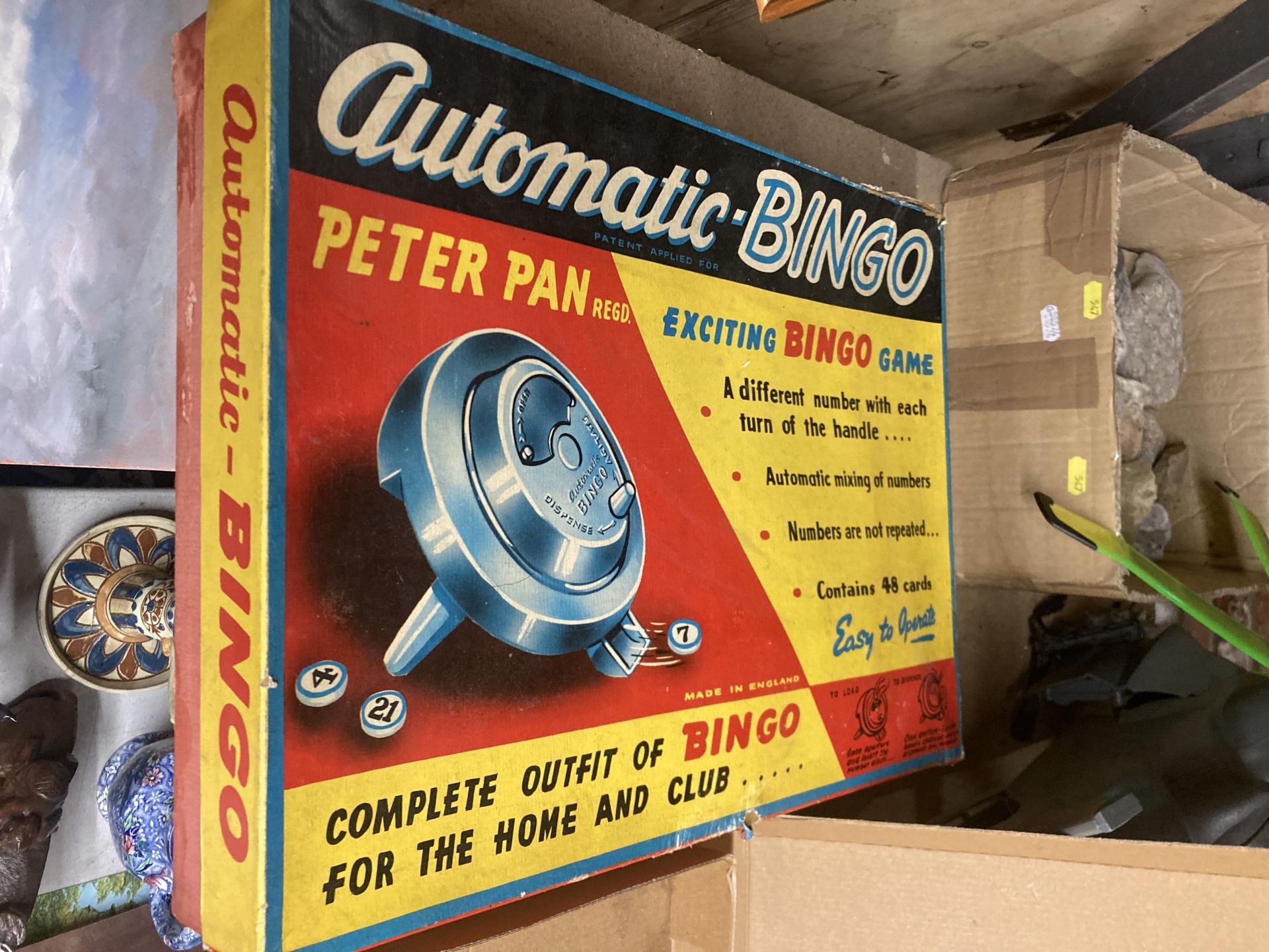 AN EARLY 1960'S PETER PAN AUTOMATIC BINGO, VENDOR STATES NEVER PLAYED WITH