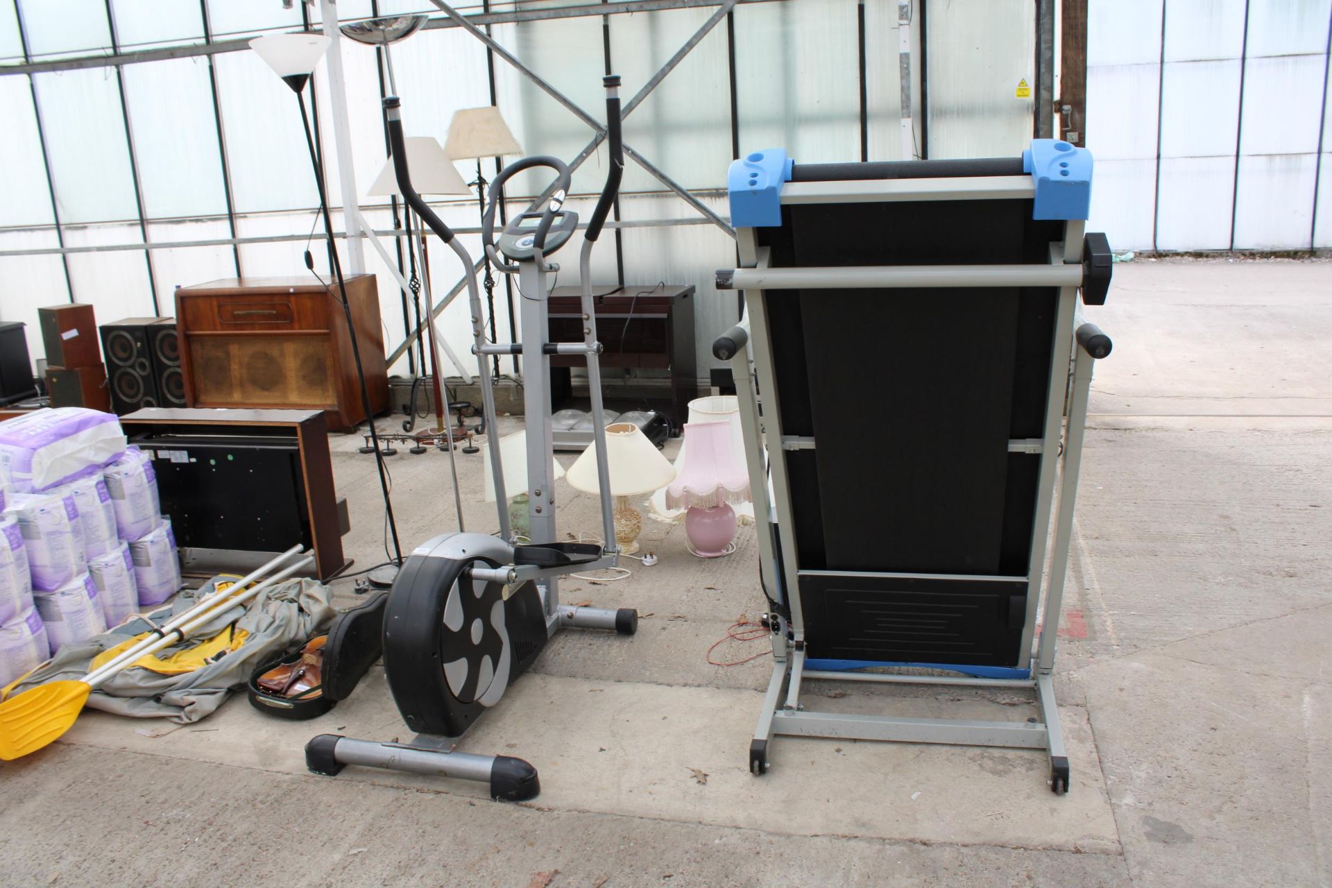 TWO EXERCISE MACHINES TO INCLUDE A TREADMILL, ETC - Image 6 of 6