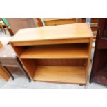 RETRO TEAK OPEN BOOKCASE 36" WIDE