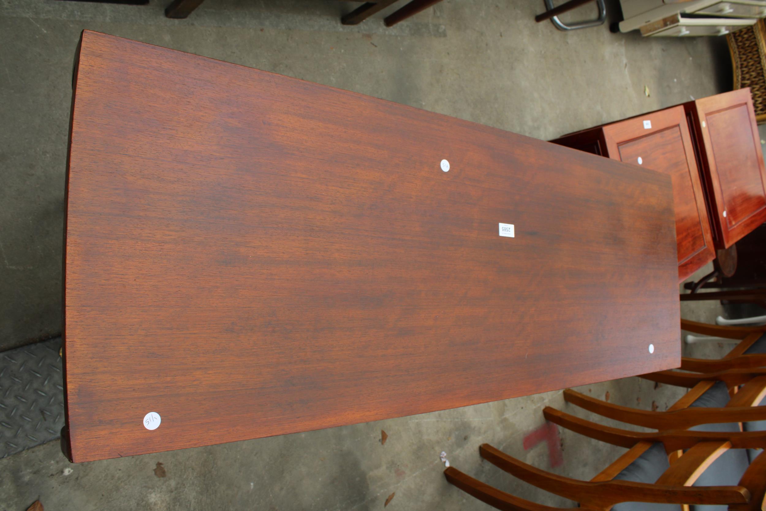 A RETRO TOLA WOOD POSSIBLY G PLAN E GOMME LIBRENZA (NO LABEL) DROP LEAF DINING TABLE - Image 3 of 3