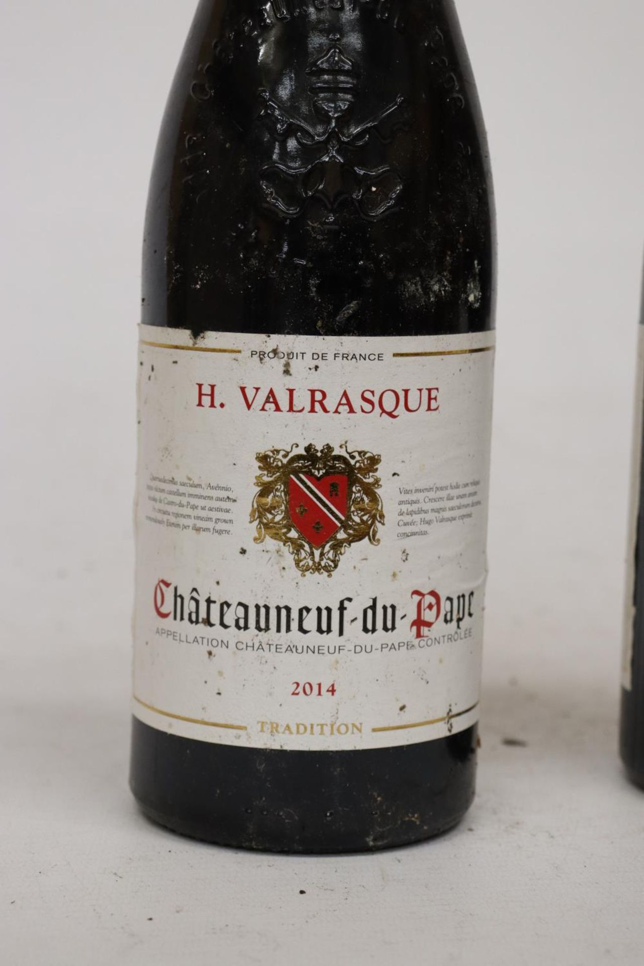 TWO BOTTLES OF H. VALRASQUE CHATEAUNEUF-DU-PAPE 2014 RED WINE - Image 3 of 4