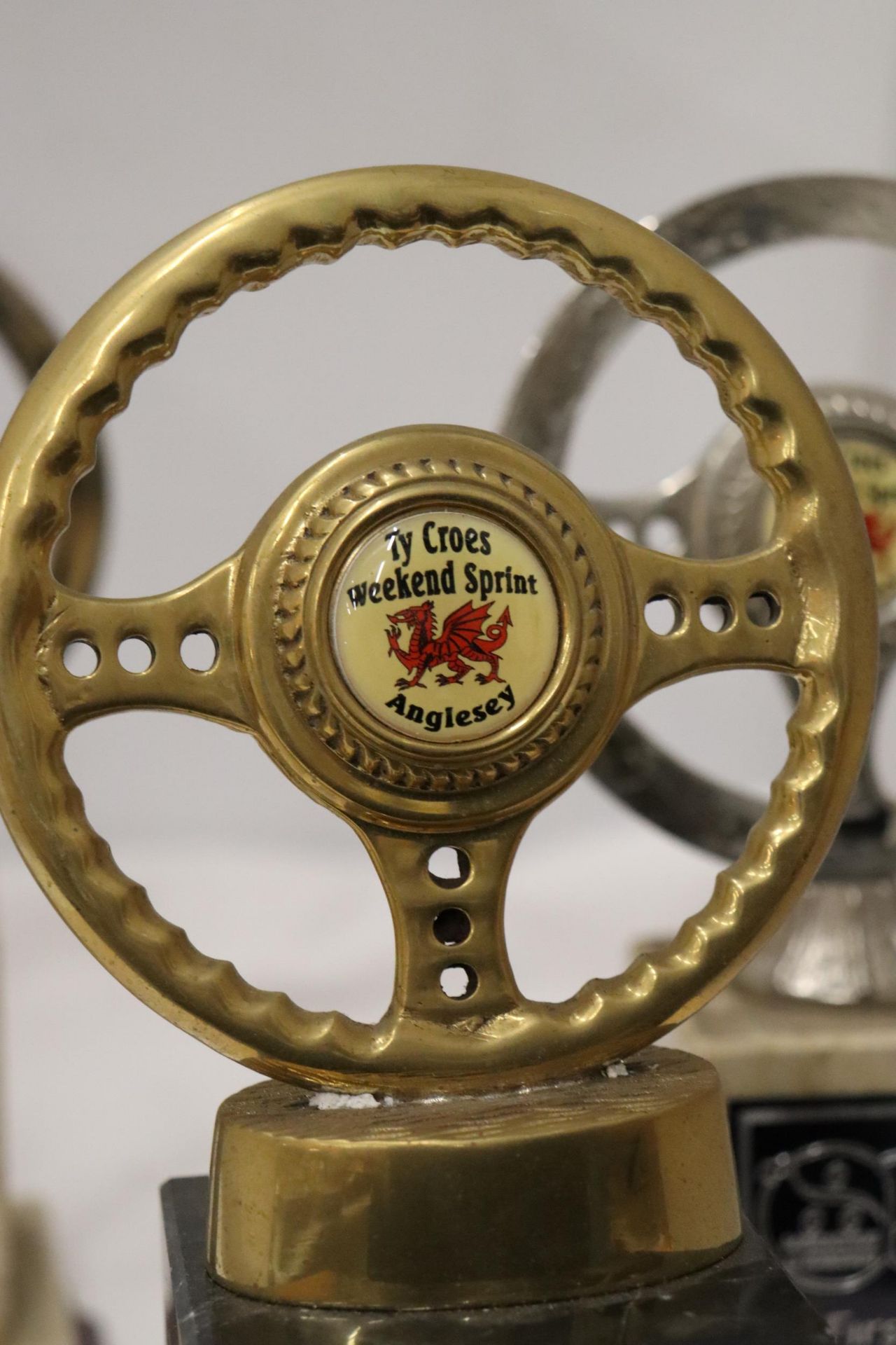 FOUR QUALITY BRASS AND STEEL ANGLESEY CAR CLUB AWARDS - Image 6 of 9