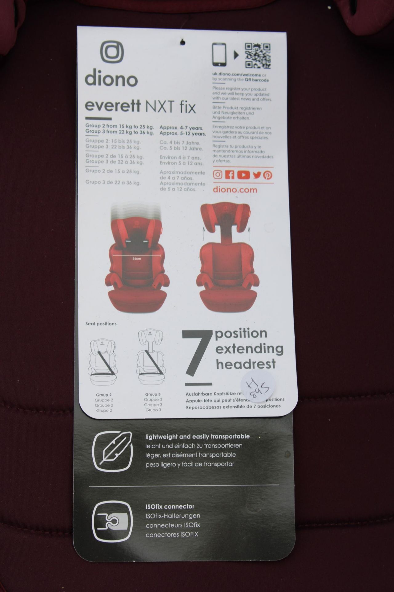 AN AS NEW COT MATTRESS AND A DIONMO CAR SEAT - Image 5 of 5
