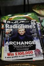 A QUANTITY OF EIGHT RADIO TIMES MAGAZINES WITH A FURTHER TWO LORD OF THE RINGS CALENDARS