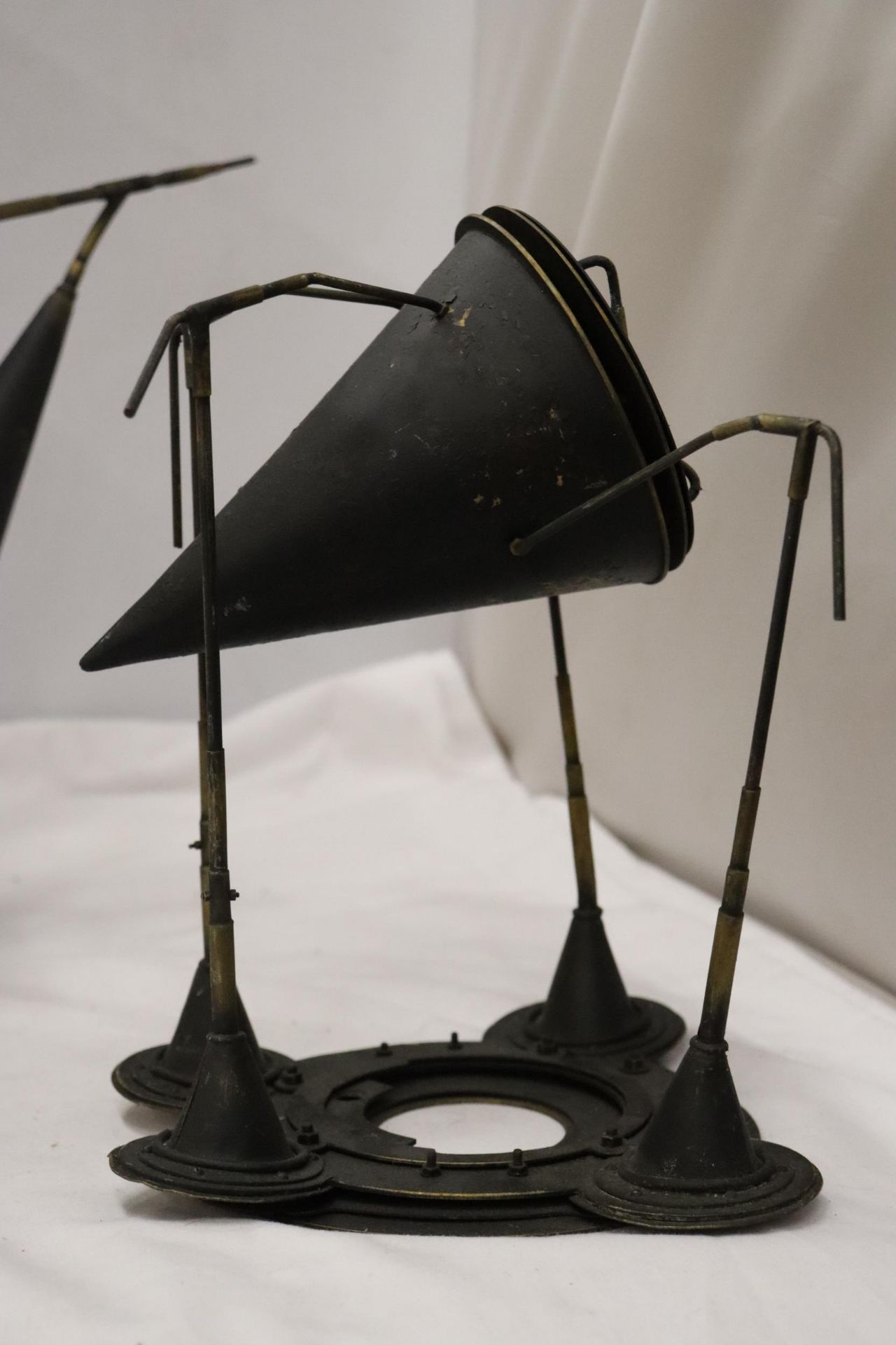 TWO BRASS AND COPPER DESIGNER CONTRAPTIONS - Image 4 of 10