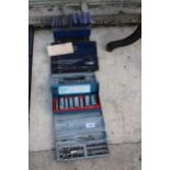 AN ASSORTMENT OF TOOLS TO INCLUDE A SOCKET SET AND ALAN KEY SET ETC