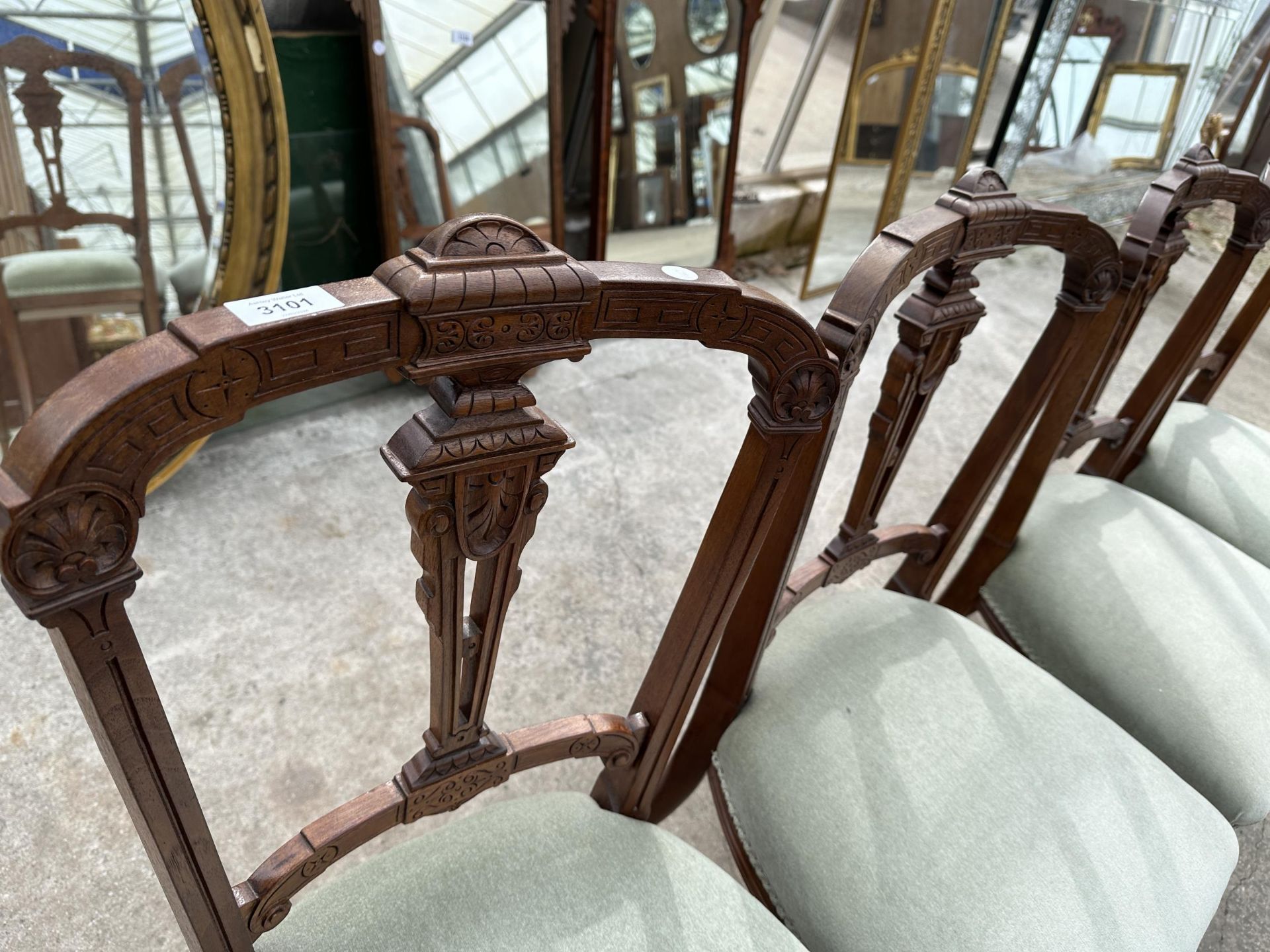 FOUR VICTORIAN MAHOGANY DINING CHAIRS - Image 2 of 6