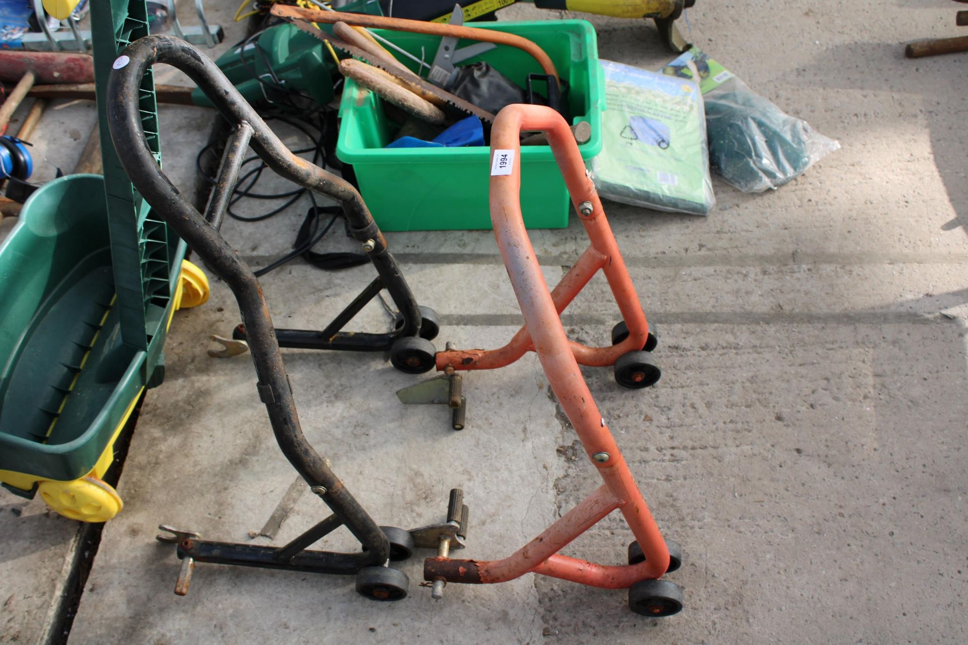TWO BIKE TROLLEY STANDS