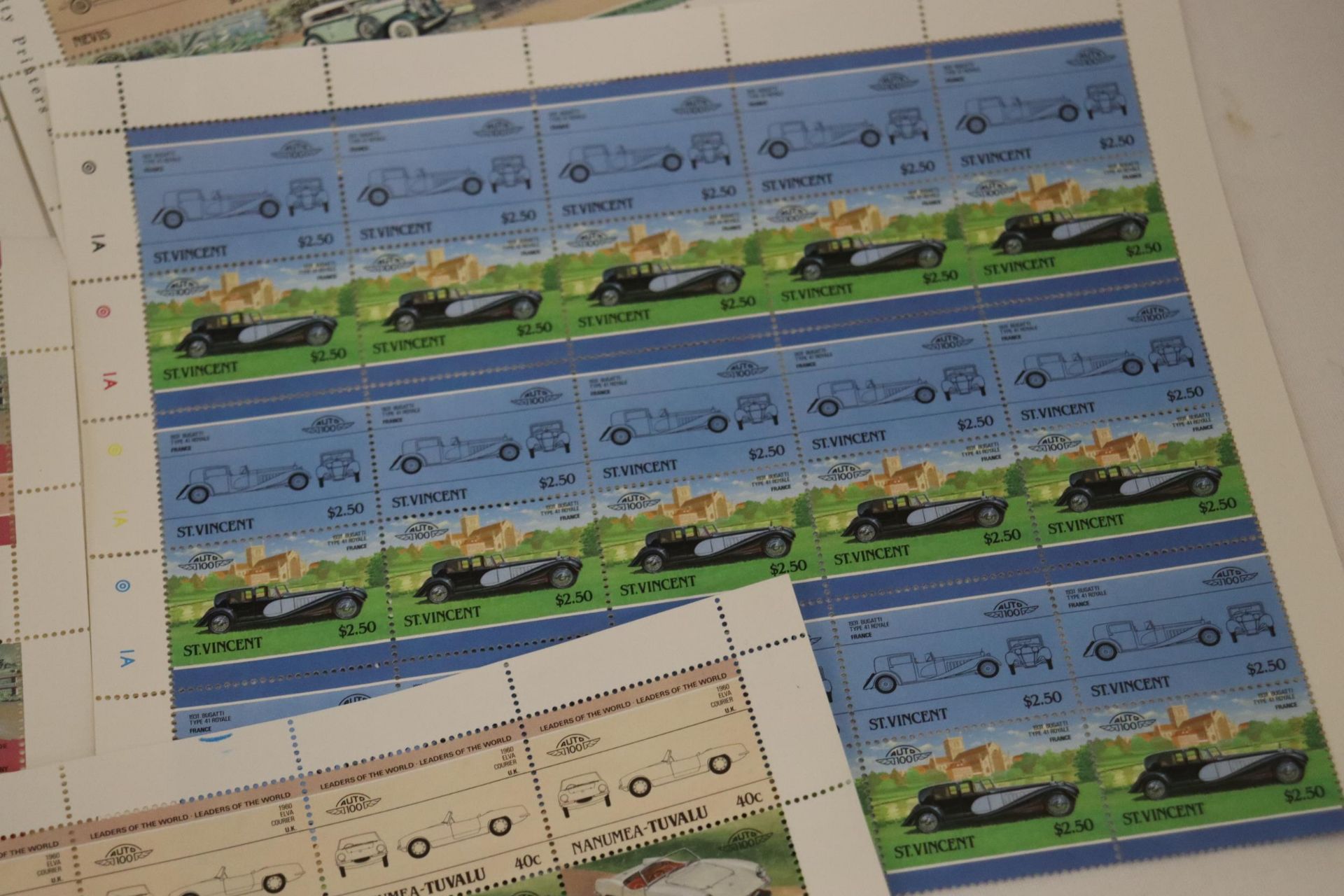 A COLLECTION OF FULL SHEETS OF CLASSIC CAR STAMPS - Image 7 of 7