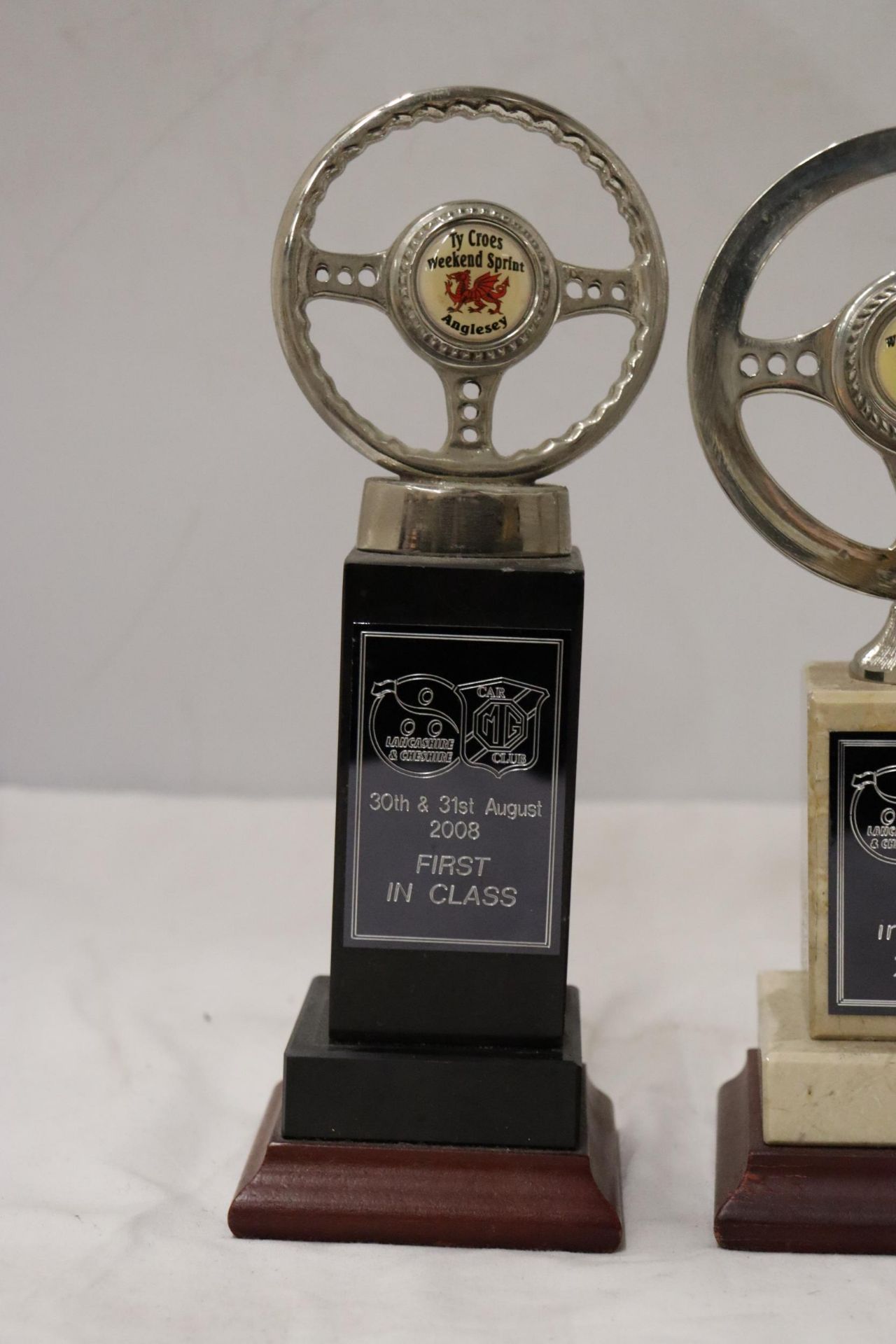FOUR QUALITY BRASS AND STEEL ANGLESEY CAR CLUB AWARDS - Image 5 of 9