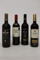 FOUR MIXED RED WINES TO INCLUDE MARQUES DE CARANO GRAN RESERVE 2011, HARDYS CREST CABERNET-SHIRAZ-