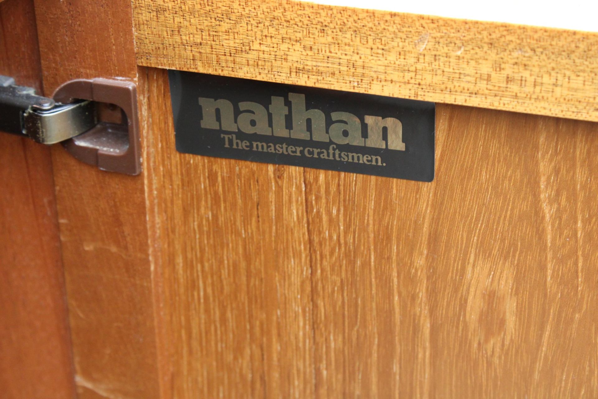 A NATHAN RETRO TEAK LOW UNIT WITH CORNER RETURN - Image 2 of 2