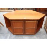 A RETRO TEAK NATHAN STYLE CORNER UNIT 52" WIDE