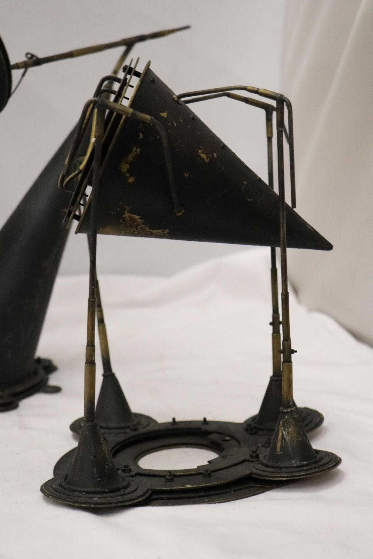 TWO BRASS AND COPPER DESIGNER CONTRAPTIONS - Image 2 of 10